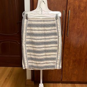 Lined skirt with embroidered detail